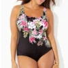 2024 Oversized Swimwear Women One-piece Printed Swimsuit Beachwear Sexy Swimwear Plus Size Bodysuit Beach Bathingsuit Monokini - Image 6