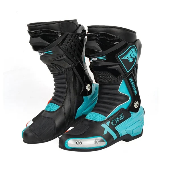 2024 Professional Motocross Boots Men Women Motorcycle Boots Men's Microfiber Leather Waterproof Boots Moto for Riding 4 Coloue