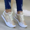 2024 Women's Mesh Sneakers Patchwork Lace Up Flat Shoes for Women Lightweight Female Shoes Classic Versatile Zapatillas De Mujer - Image 3