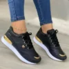 2024 Women's Mesh Sneakers Patchwork Lace Up Flat Shoes for Women Lightweight Female Shoes Classic Versatile Zapatillas De Mujer - Image 4