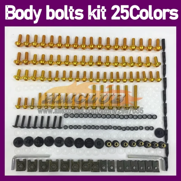 268PS Body Bolt Screw Nuts For YAMAHA YZF1000R Thunderace YZF 1000R 96 97 98 99 00 2001 2002 2003 Fairing Bolts Full Screws Kit