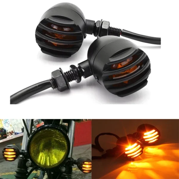 4 PCS LED Motorcycle Turn Signals Blinker Indicator Lights For Suzuki Intruder Volusia VS 700 750 800 1400 1500