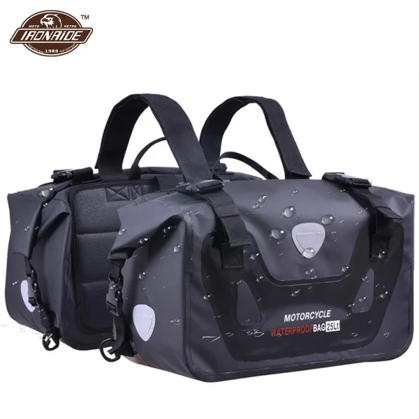 50L Waterproof Motorcycles Bag Saddle Bags Moto Bag Racing Travel Luggage Multi-Function Motorbike Saddlebags Equipment Package