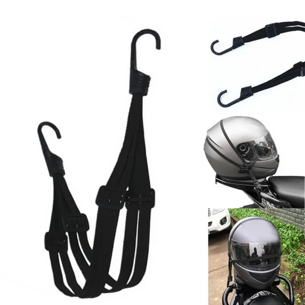 60CM Motorcycle Helmet Straps Helmet Luggage Net Motorcycle Accessories Hooks Luggage Retractable Elastic Rope Fixed Strap Motos