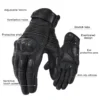 ARCFOX Motorcycle Vintage Leather Gloves Men Women Protective Cycling Driving Glove Touchscreen Perforate Motorcross ATV Guantes - Image 5