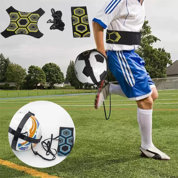 Adjustable Football Kick Trainer Soccer Ball Solo Practice Training Auxiliary Equipment Sports Trainer Elastic Belt Assistance