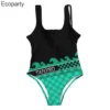 Anime Demon Slayer Cosplay Swimsuit Large Size 5XL Siamese Bathing Bikini Girls Sexy Sleeveless One-Pieces Beach Swimming Suit - Image 3