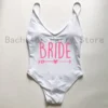 BRIDE SQUAD Love Print One Piece Swimsuit Women Swimwear Sexy Bodysuit Plus size Beachwear Wedding Bachelorette Party bikini New - Image 3