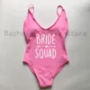 BRIDE SQUAD Love Print One Piece Swimsuit Women Swimwear Sexy Bodysuit Plus size Beachwear Wedding Bachelorette Party bikini New - Image 4