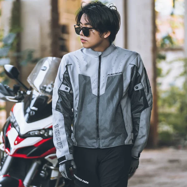 Biker Jacket Man Casual Men's Motorcycle Clothes Spring And Autumn Moticlist Jacket Wear Resistant Windbreaker Portability