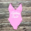 Birthday Queen Squad Swimwear Women Sexy Padded One Piece Swimsuit Woman Bachelorette Party Swimming Suit 2024 biquinis feminino - Image 3