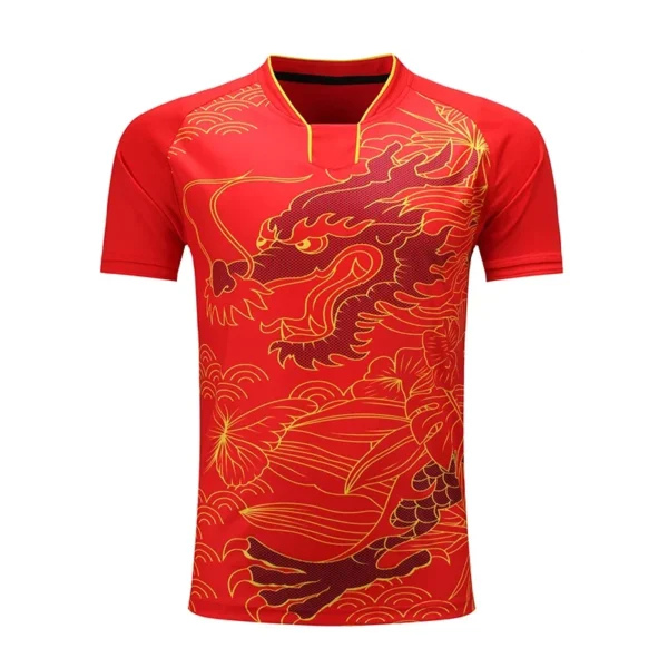 CHINA Dragon Team table tennis shirt Men Women pingpong shirt Quick Dry table tennis Training soccer Shirts