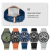 CURREN Fashion Design Wristwatches for Men's Casual Silicone Straps Quartz Auto Date Watch with Luminous Hands 8437 - Image 4