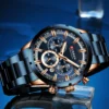 CURREN New Fashion Watches with Stainless Steel Top Brand Luxury Sports Chronograph Quartz Watch Men Relogio Masculino - Image 2