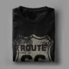 Creative U.S. Route 66 T-Shirts for Men Crewneck Cotton T Shirts America Highway Short Sleeve Tees Plus Size Clothes - Image 5