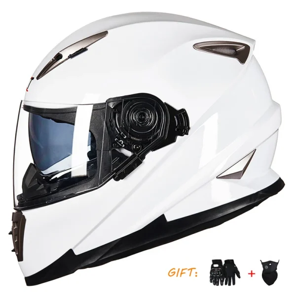 DOT Appoved High Quality Double Lens Full Face Helmet Abs Full Face Motocross Motorcycle Racing Helmet Unisex Kask Glove Mask