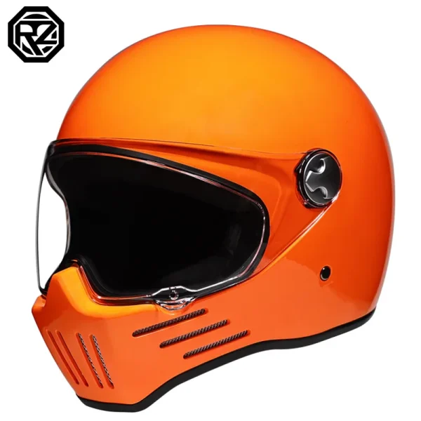 DOT Motorcross Motorcycle Vintage Helmet Moto Racing Ride Full Face Helmet Chopper Retro Helmet Riding Casco Moto All Seasons