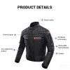 DUHAN Grey Motorcycle Jacket Man Motorcycle Racing Riding Suit Windproof Body Armor Moto Protector Clothing Set - Image 5