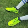 Fashion Green Men's Football Sneakers Outdoor Non-slip Youth Futsal Soccer Cleats Indoor Comfortable Leather TF Soccer Shoes Men - Image 2