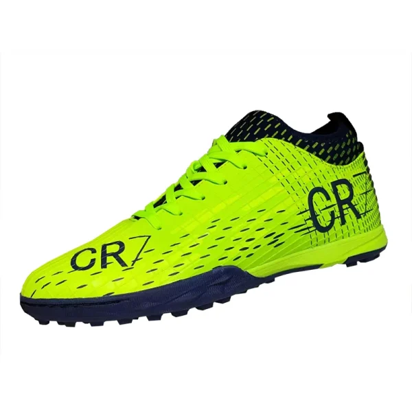 Fashion Green Men's Football Sneakers Outdoor Non-slip Youth Futsal Soccer Cleats Indoor Comfortable Leather TF Soccer Shoes Men