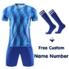 Football Jersey For Men 2024 New Kids Football Sets College Soccer Athlete Training Uniforms With Socks Free Custom Name number - Image 2