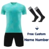 Football Jersey For Men 2024 New Kids Football Sets College Soccer Athlete Training Uniforms With Socks Free Custom Name number - Image 3