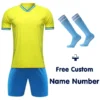 Football Jersey For Men 2024 New Kids Football Sets College Soccer Athlete Training Uniforms With Socks Free Custom Name number - Image 4