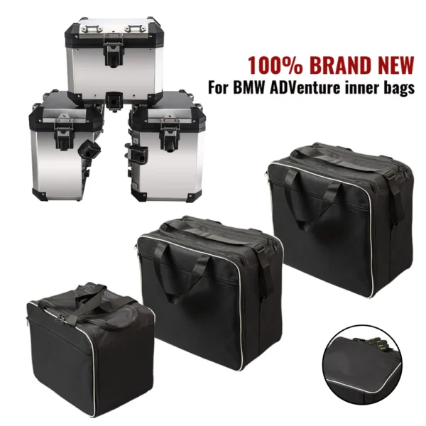 For BMW R1200GS R1250GS Adv Black Inner Bags R1250 R1250 gs adventure Motorcycle Luggage Bags