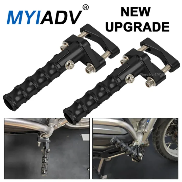 For BMW R1250GS R1200GS LC f900xr F750GS F850GS 2013-2023 Footrests Motorcycle Highway Front Foot Pegs Rotatable Folding Clamps