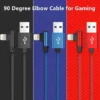 For Gaming Elbow Fast Charger Cable for iPhone 14 8 7 6S Plus 13 12 mini 11 Pro XS Max XR X 90 Degree Braided USB Charging Cable - Image 5