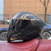 Full Face Motorcycle Helmet with Dual Lens Stylish Fast Release Racing Helmet Moto DOT Approved - Image 3