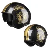 Genuine Carbon Fiber Cafe Racer Motorcycle Vintage Open Face Helmet Jet Retro 3/4 Scooter Moto Carbon Helmets with Inner Visor - Image 6