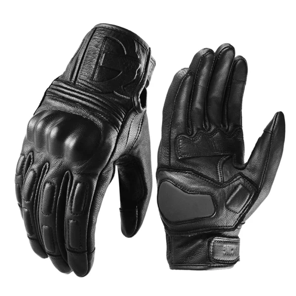 Goatskin Motorcycle Gloves Leather Motocross Glove Men Women Retro Biker Cycling Gloves Motorcyclist Protected for 4 Season