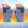 Heating Gloves Rechargeable Winter Warm USB Electric Heated Gloves Fingerless Hand Warmer Thermal for Sports Skiing Gloves - Image 2