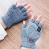 Heating Gloves Rechargeable Winter Warm USB Electric Heated Gloves Fingerless Hand Warmer Thermal for Sports Skiing Gloves - Image 3