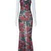 Hugcitar Chiffon Floral Print Slips Backless Sexy See Through Elegant Maxi Dress 2024 Spring Women New Outfit Birthday Vacation - Image 6