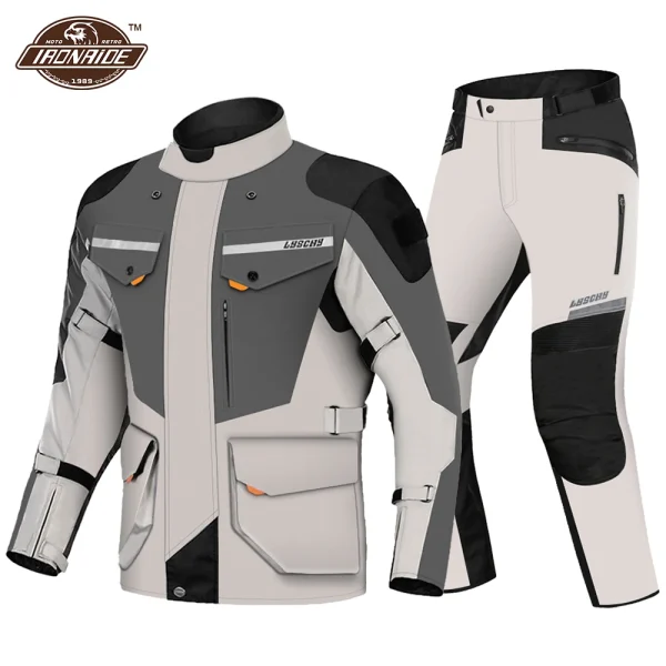 LYSCHY Motocross Jacket Waterproof Motorcycle Jacket man Moto Suit Motorbike Riding Jacket Wear-resistant Motorcycle Protection