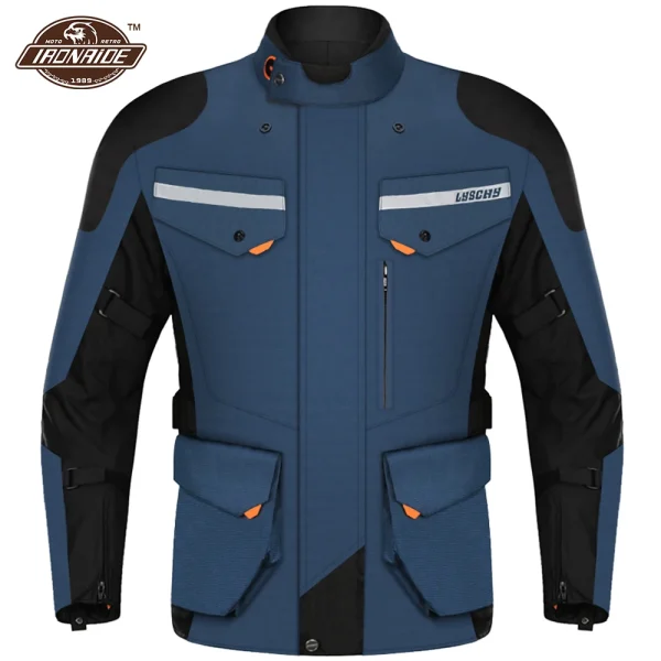 LYSCHY Winter Motorcycle Jacket man Motocross Suit Motorbike Riding Jacket Set Waterproof Motorcycle CE Protection S-5XL