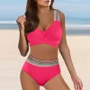 Ladies Sexy Bikini Backless High Waist Triangle Underwear Split Beach Swimsuit Women Swim Shorts And Tops Swimwear 2024 Trend - Image 3