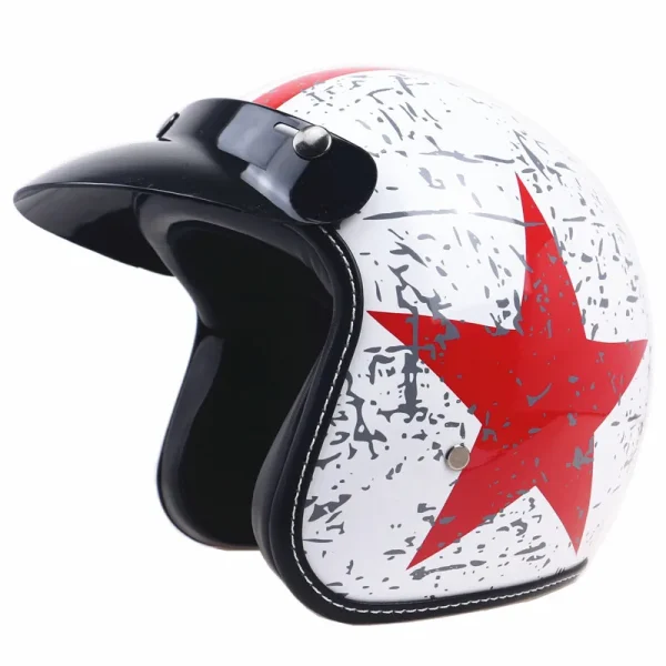 Lightweight Open Face Vintage Motorcycle Helmet Chopper Bobber Cafe Racer Retro Scooter Jet Open Helmets for Motorbike Cruiser