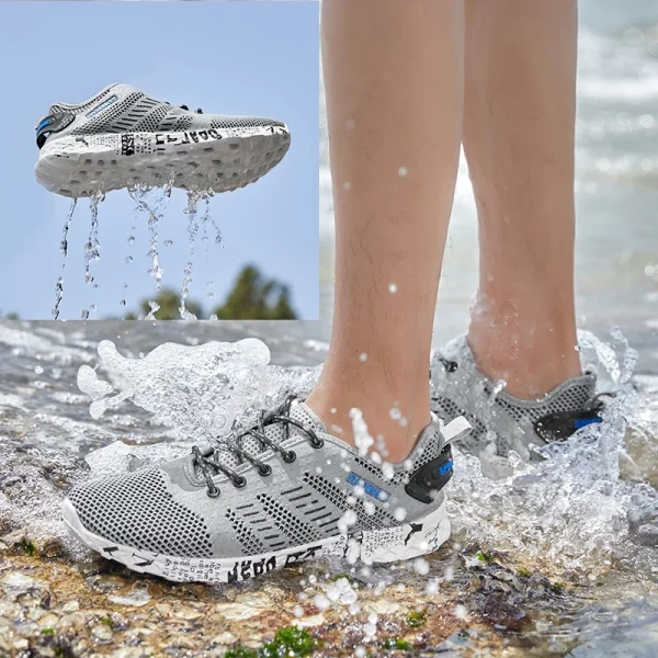 Men Aqua Footwear Breathable Trekking Wading Beach Quick Drying Water Shoes Outdoor Shoes Water Sneakers Men Running Sandals