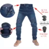 Men Jeans Collection Classic Denim UGB06 PK718 PK719 Zip Motorcycle Pants Pantalones Motocicleta Hombre Featherbed Jeans Gears - Image 3