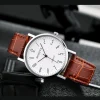 Men Watches Business Wrist Watch Luxury Leather Strap Analog Watches Quartz Wristwatches Clock Men Women Casual Simple Watch - Image 3