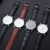 Men Watches Business Wrist Watch Luxury Leather Strap Analog Watches Quartz Wristwatches Clock Men Women Casual Simple Watch - Image 5