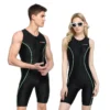 Men Women One Piece Athletic Professional Competition Swimsuit Racing Sharkskin Knee Length Training Swimwear Bathing DivingSuit - Image 3