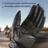 Men's Motorcycle Gloves Touch Screen Motocross Gloves Racing Genuine Black Leather Motorbike Road Riding Glove Fit All Seasons - Image 4