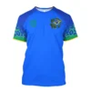 Men's Soccer Shirt, Running Sports Leisure Fitness Blue Summer Dried Crew Neck Short Sleeve Top for Men and Women in Brazil 2023 - Image 4