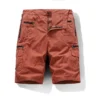 Men's Summer Plus Size Cropped Loose Straight Leg Pants Multi-bag Cotton Cargo Shorts - Image 3