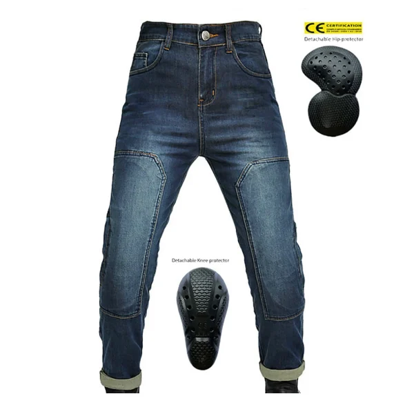 Moto Jeans Fall Prevention Men's Motorcycle Riding Jean Wear Resistant Pants Racing Motorcycle Equipment With CE Protective Gear