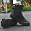 Motorcycle Boots Men Moto Riding Boots Four Seasons Breathable Motorcycle Shoes Motorbike Chopper Cruiser Touring Ankle Shoes - Image 2